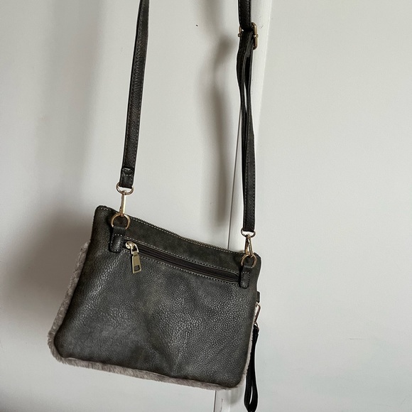 4/$60 Faux-fur/Faux-leather Purse With Rhinestone Decor - Picture 7 of 7